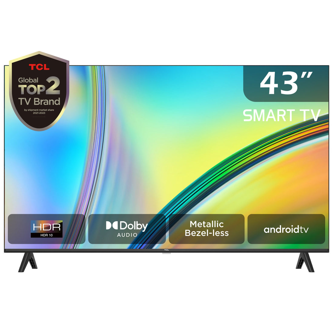 تلفزيون TCL الذكي عالي الدقة LED مقاس 43 بوصة، 43S5400A