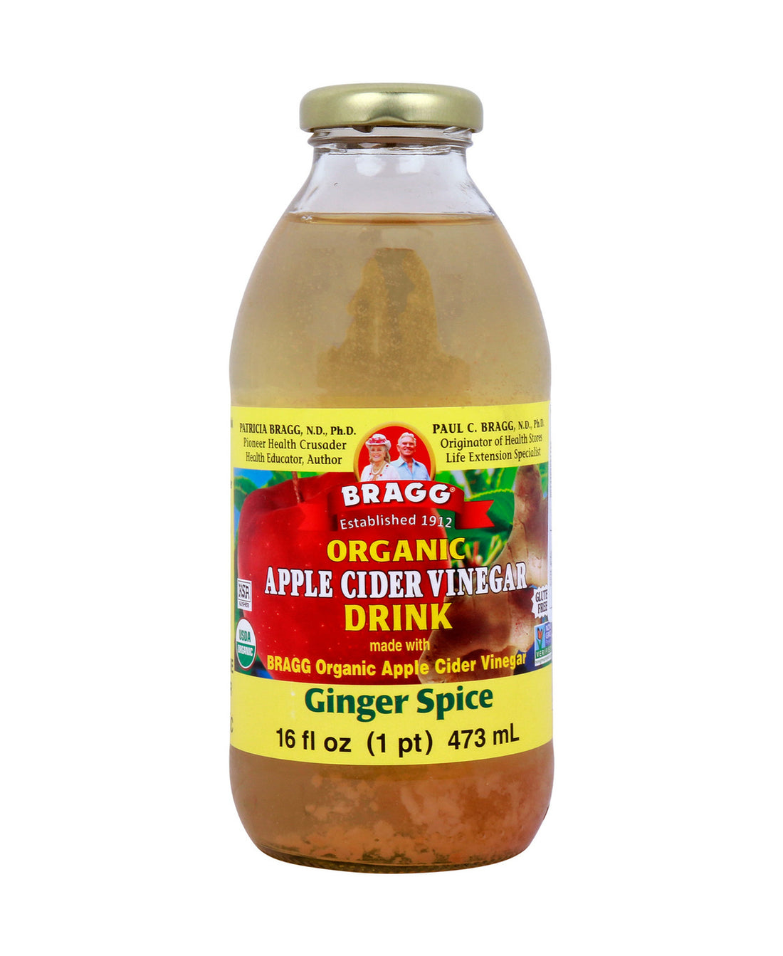 مشروب خل التفاح العضوي والزنجبيل والتوابل من براغ 473 مل