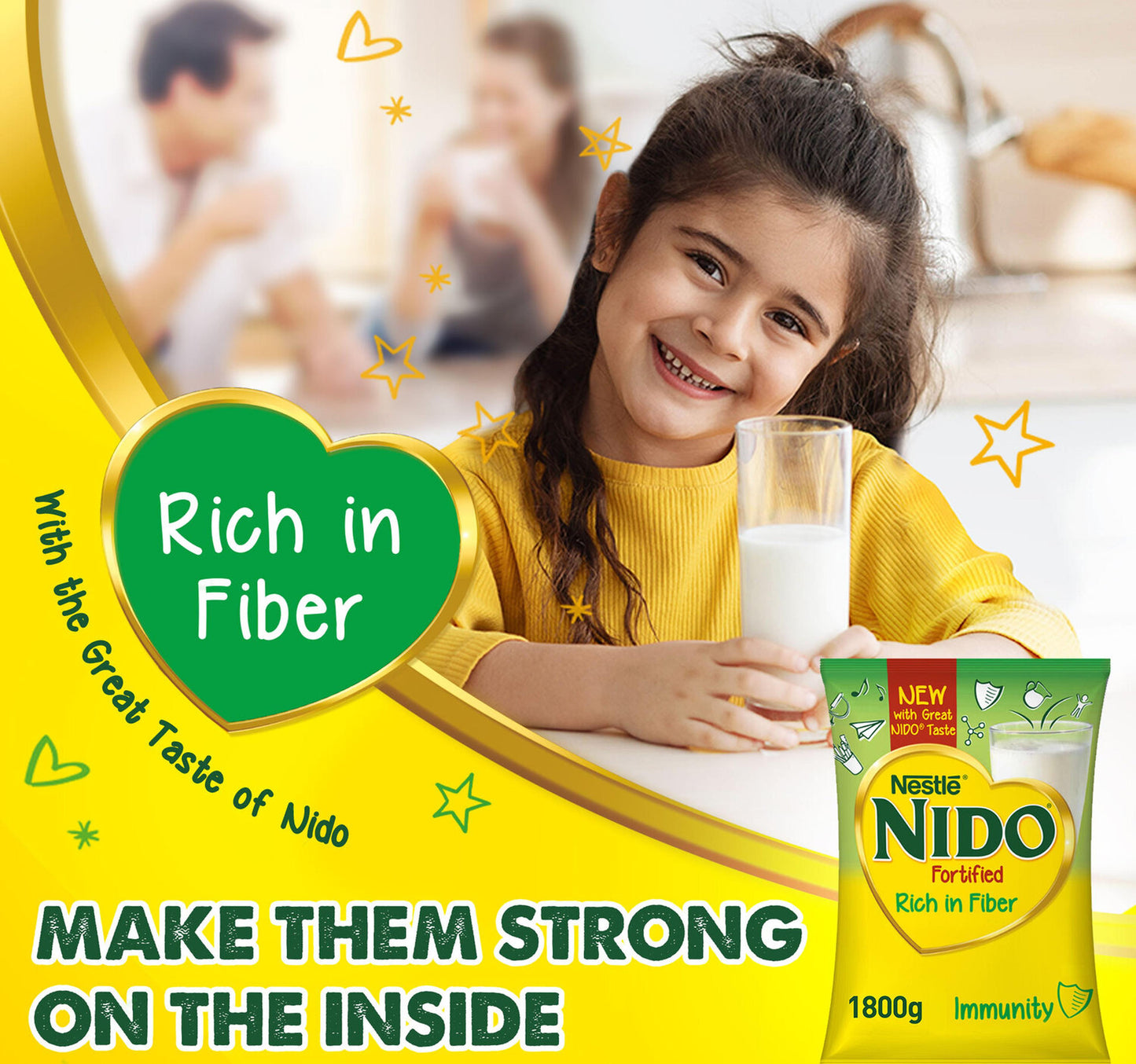 Nestle Nido Fortified Milk Powder Rich in Fiber 1.8 kg