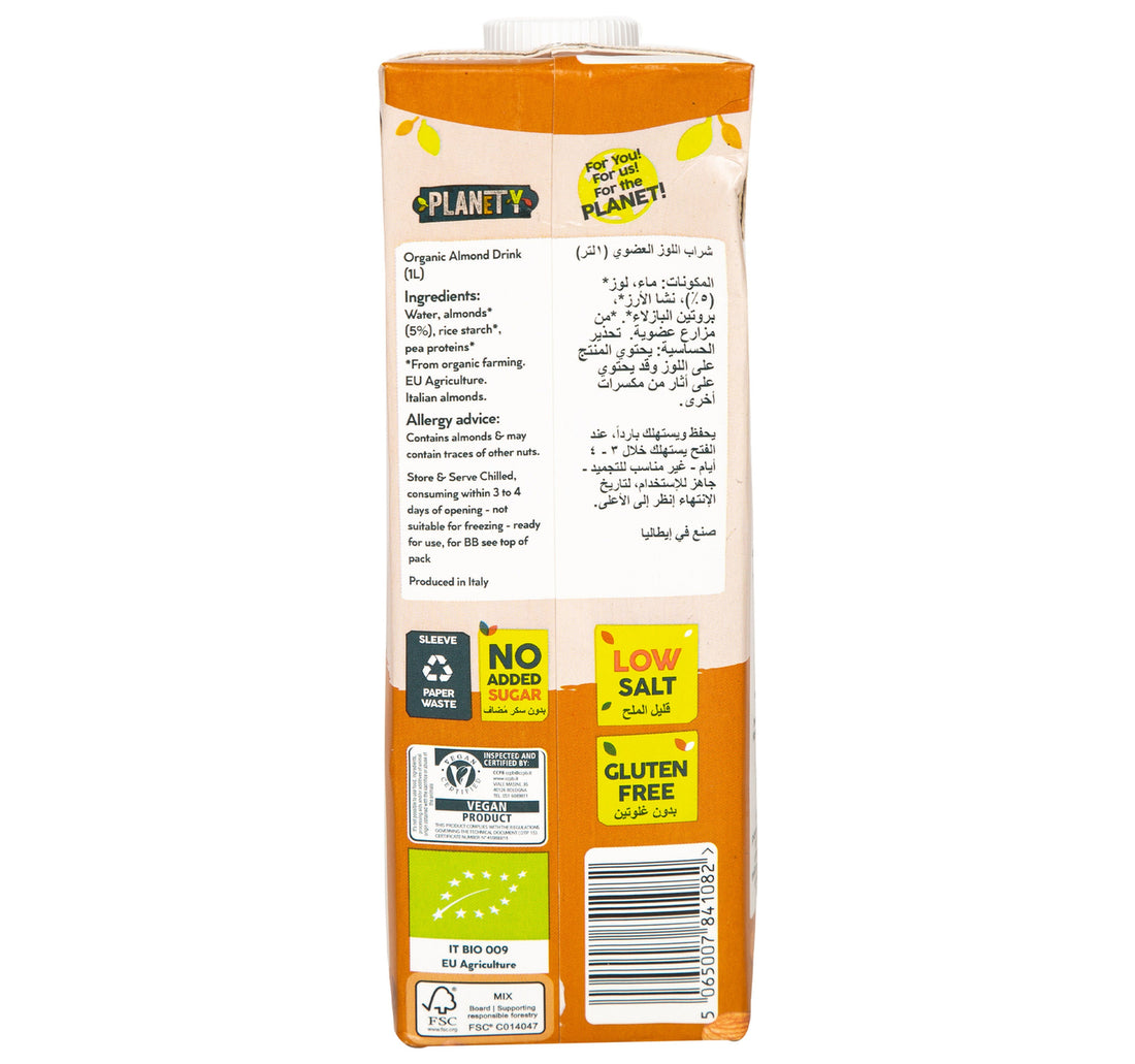 PlanetY Organic Almond Dairy Free Drink 1 Litre