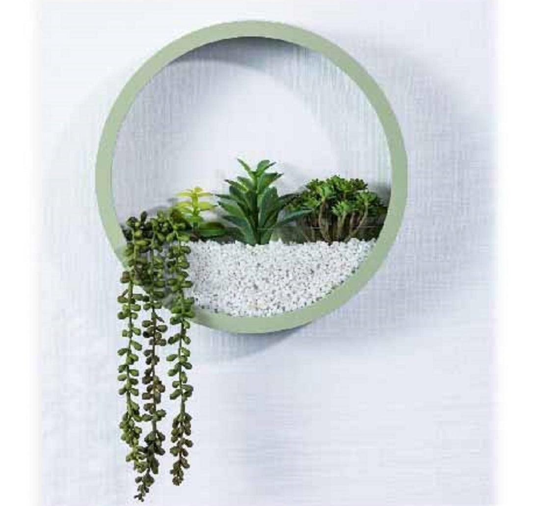 Maple Leaf Wall Hanging With Artificial plant SY-03 25x25x5cm