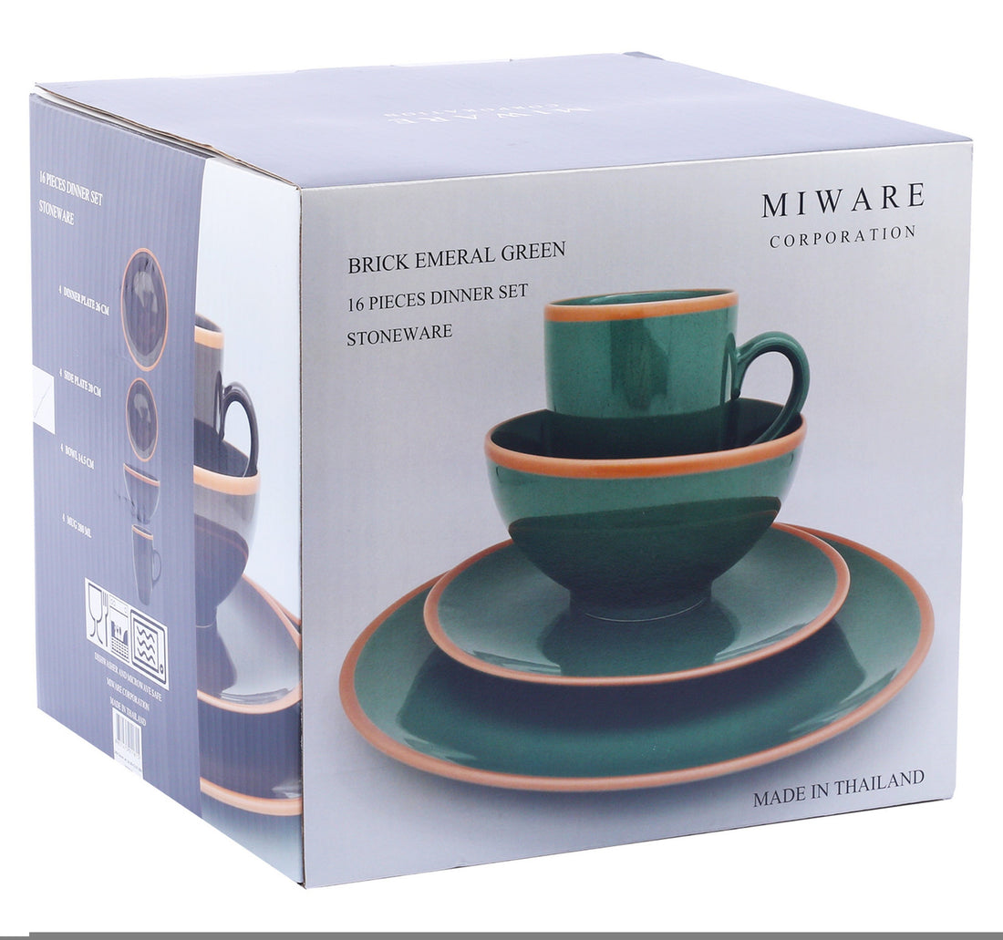 Miware Dinner Set 16pcs Brick Emeral Green