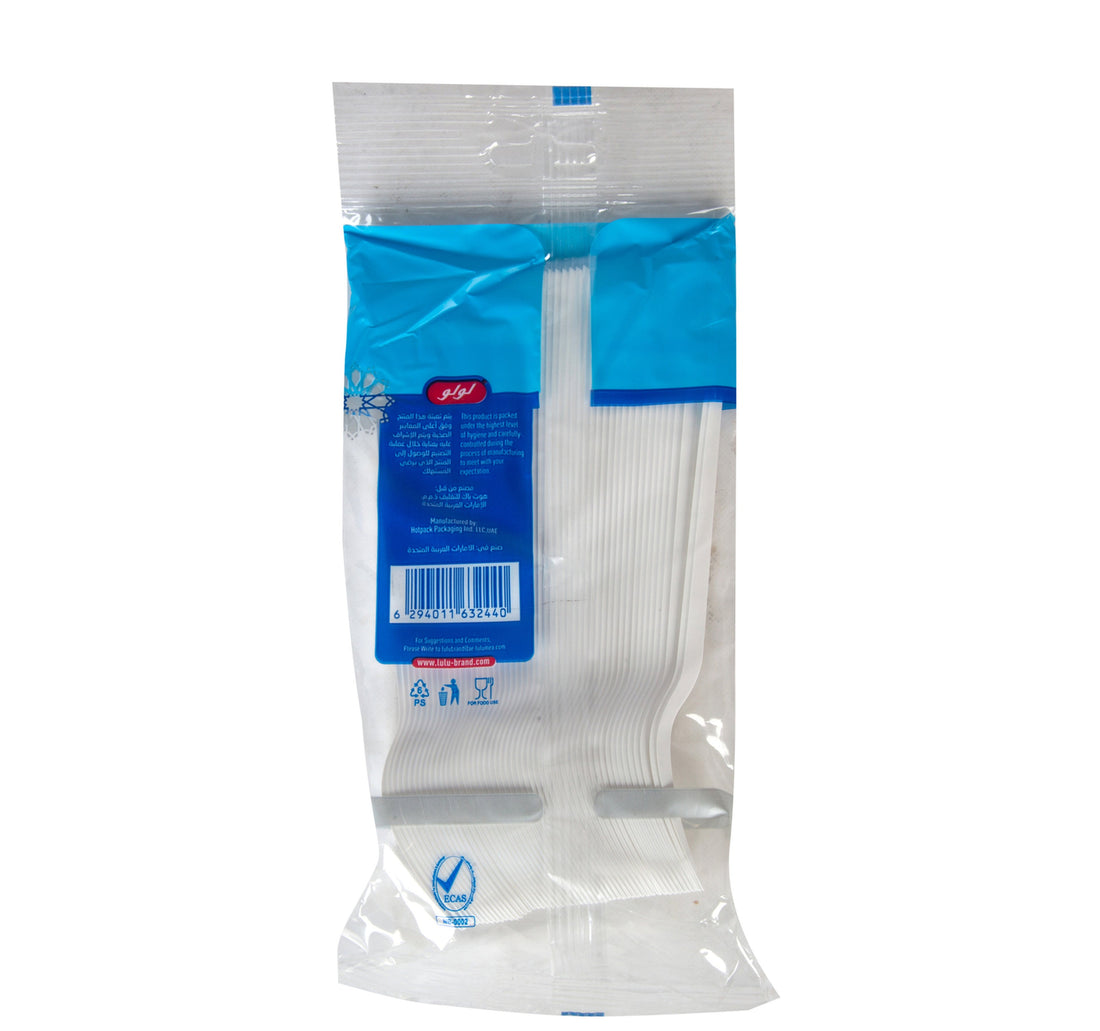 LuLu Plastic Fork White 50pcs