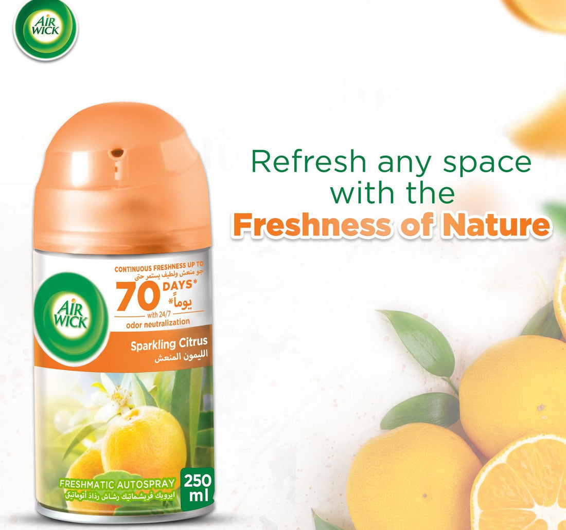 Airwick Air Freshener Freshmatic Refill Sparkling Citrus 250 ml