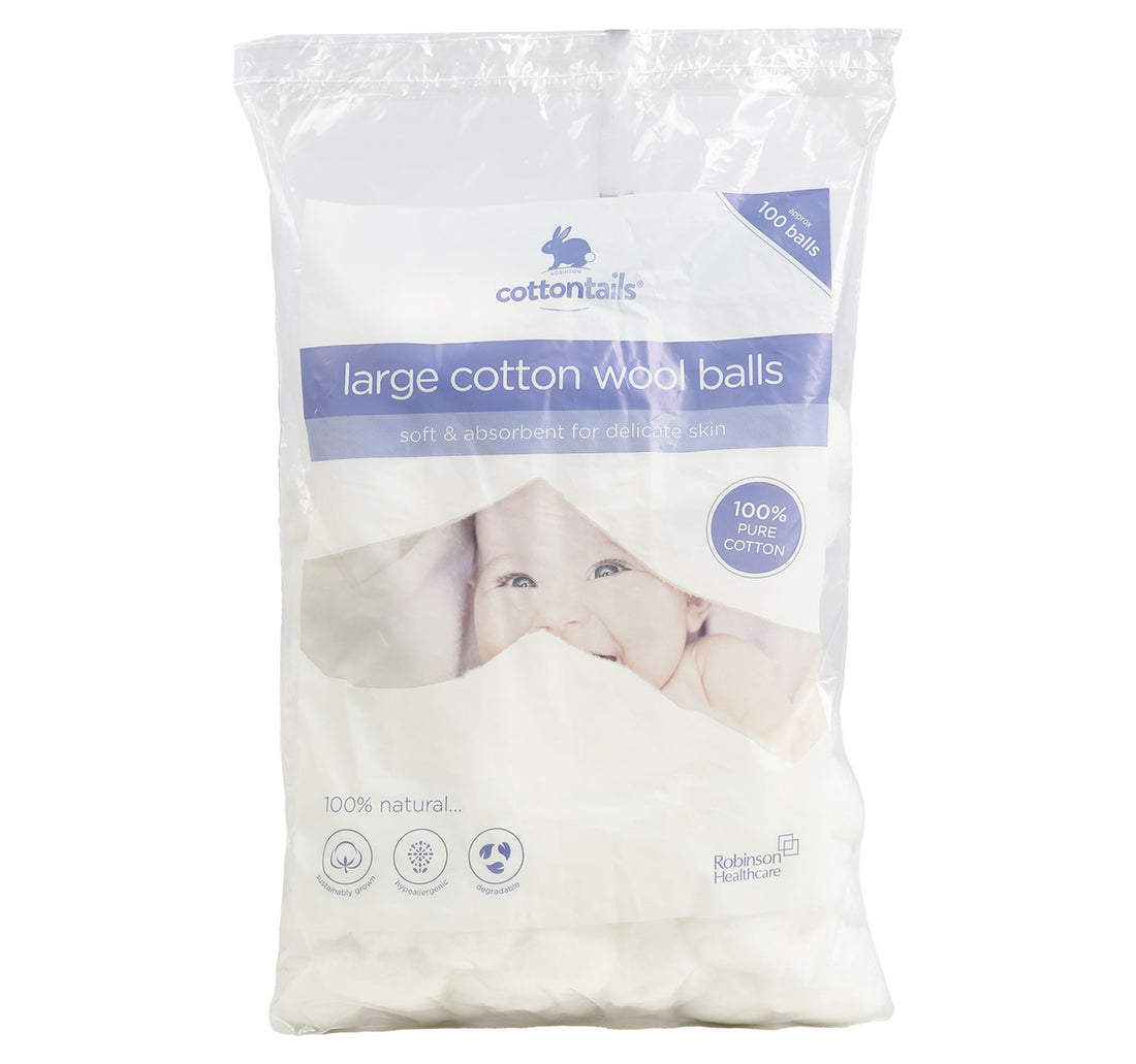 Robinson Large Cotton Wool Balls Soft 100 pcs 110 g