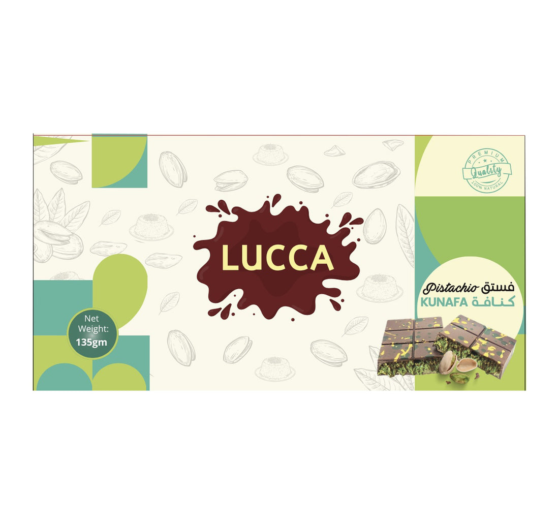 Lucca Pistachio Kunafa Chocolate Bar 135 g