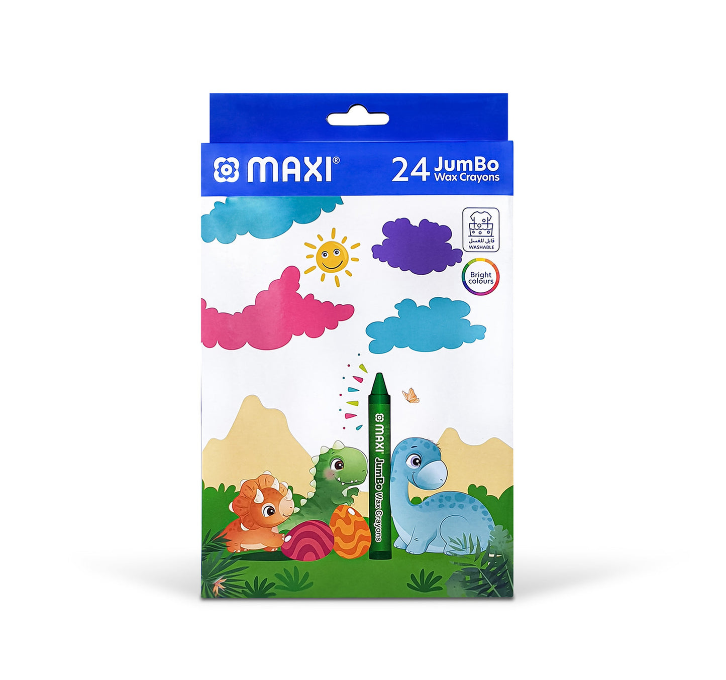 Maxi Jumbo Wax Crayons 24 Color 90mm