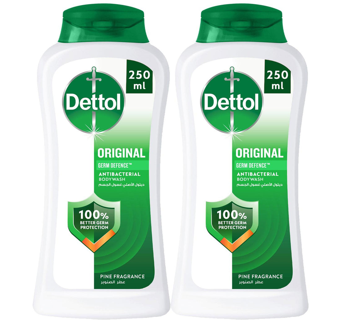 Dettol Original Antibacterial Body Wash Pine Scent 2 x 250 ml