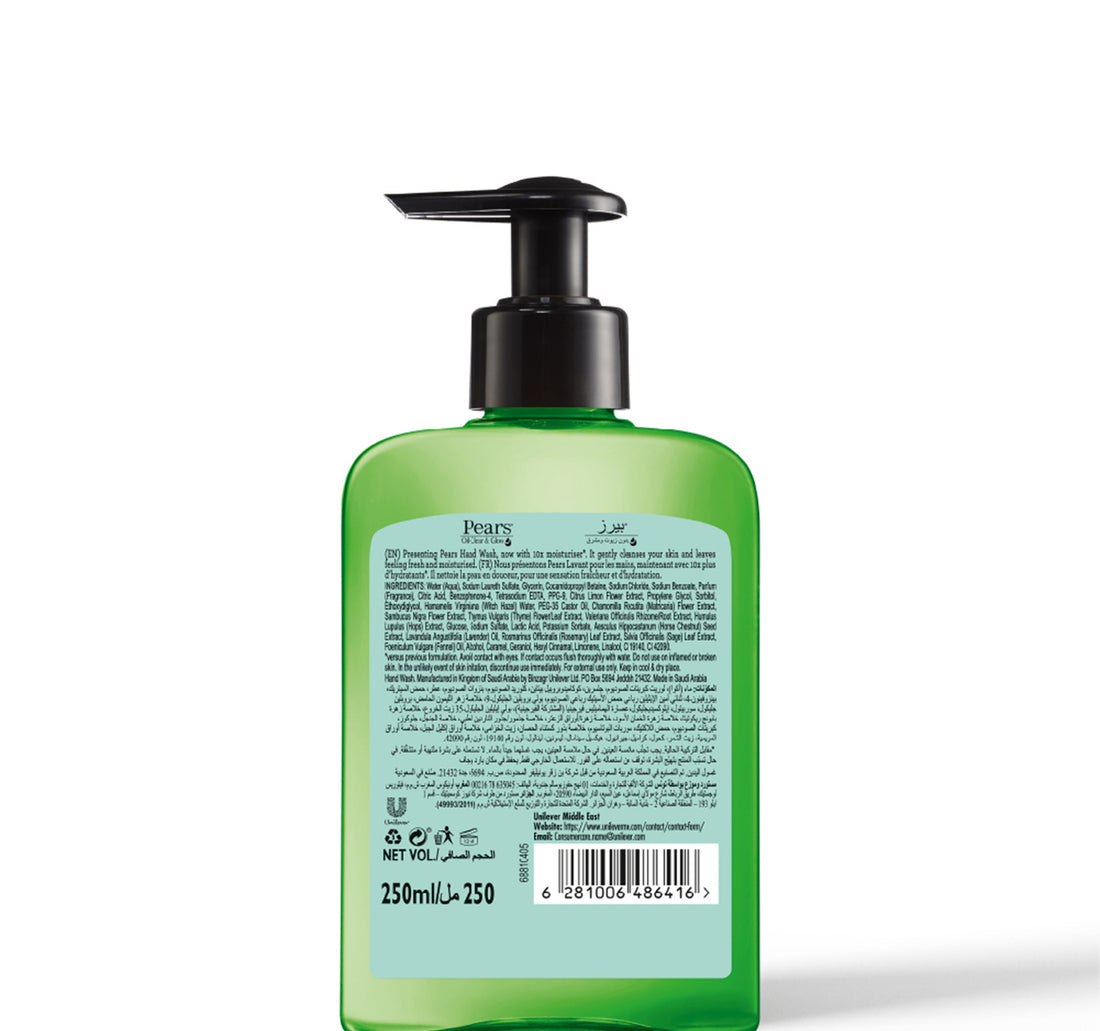 Pears Oil Clear & Glow Hand Wash with Lemon Flower Extracts 250 ml
