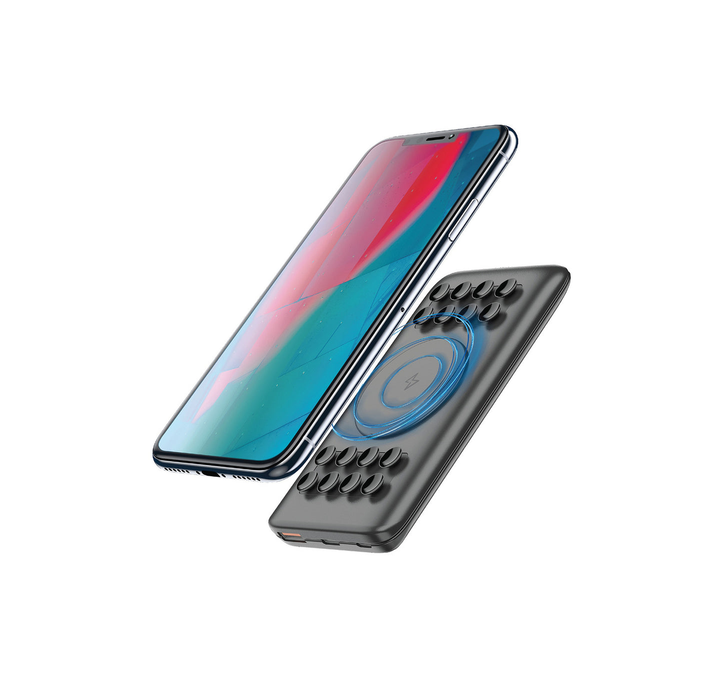 Smart AirConnect iMate 10W Fast Wireless Charge + 18 W PD & QC Premium Suction Power Bank, 10000mAh, ACMT10