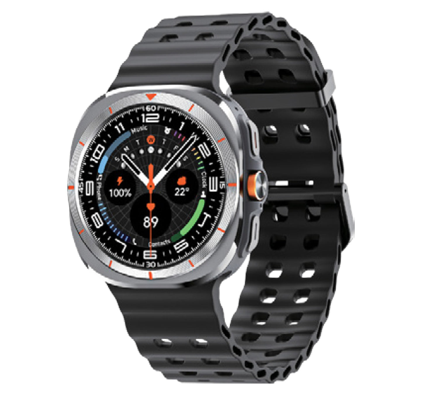 Totu AMOLED Display Smartwatch, 35 mm, Black, SW04