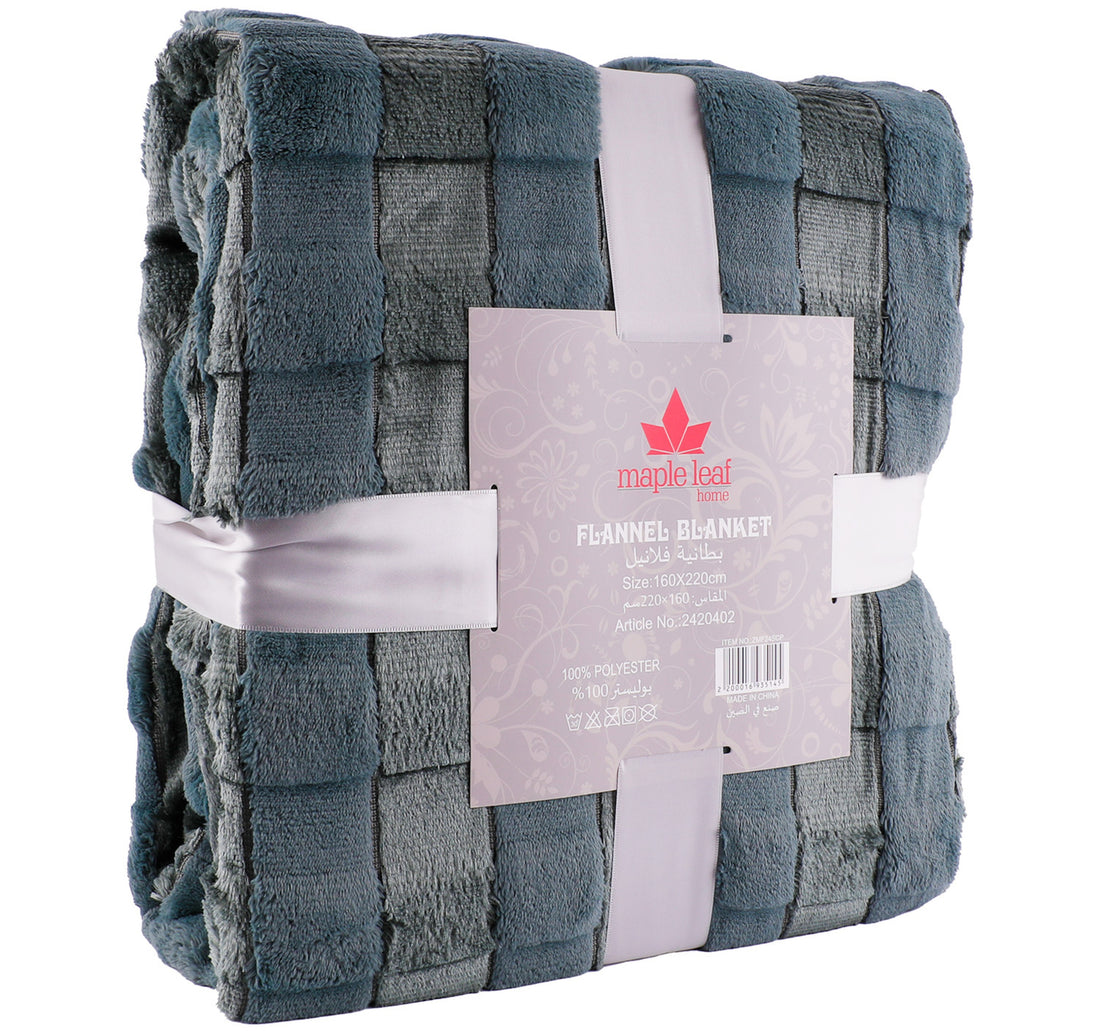 Maple Leaf Home Polyester Flannel Blanket Square, 160 x 220 cm, Assorted, ZMF24SCP