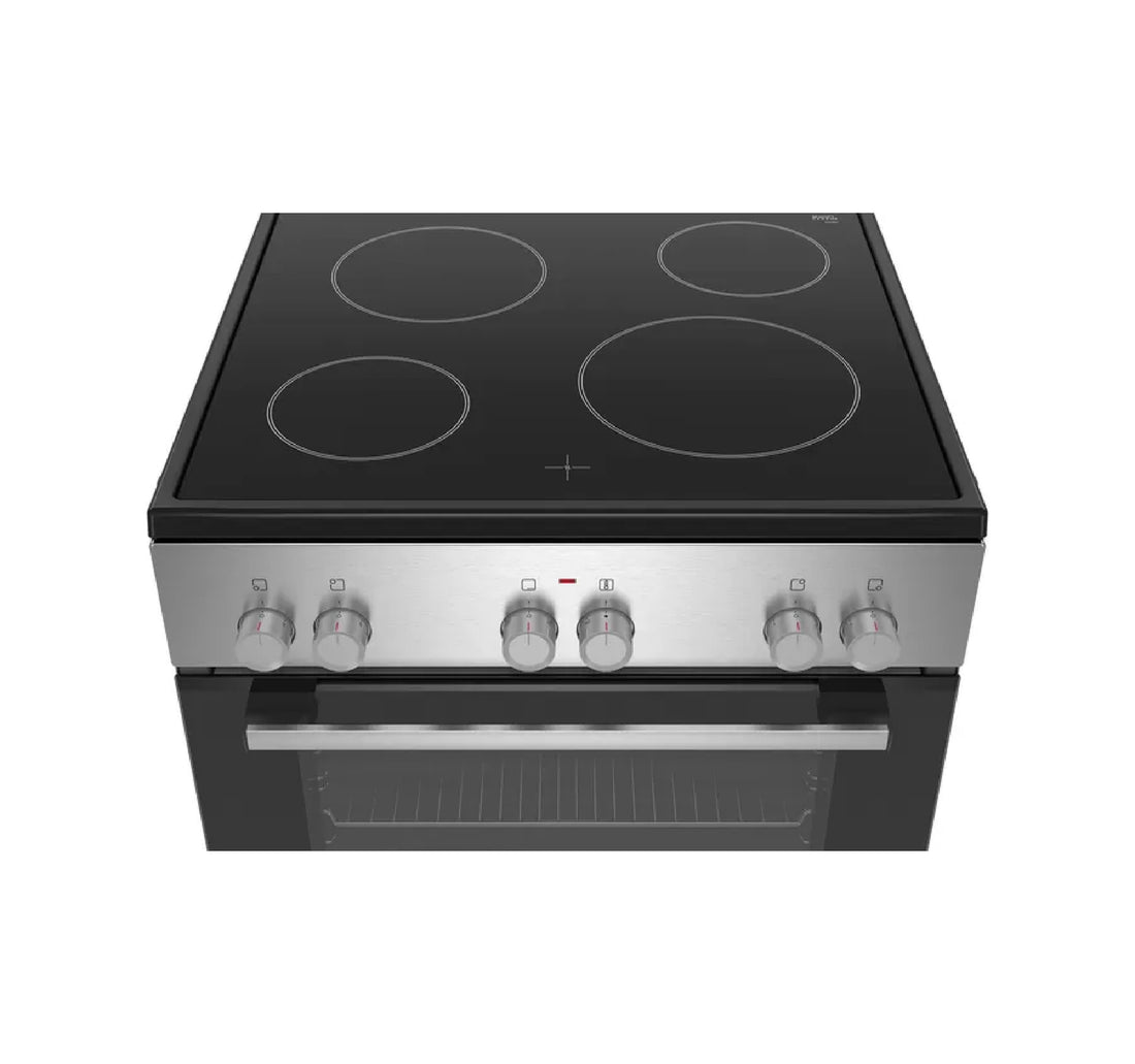 Bosch Ceramic Electric Cooking Range, 4 Burner, 60 x 60, Stainless Steel, HKL060070M