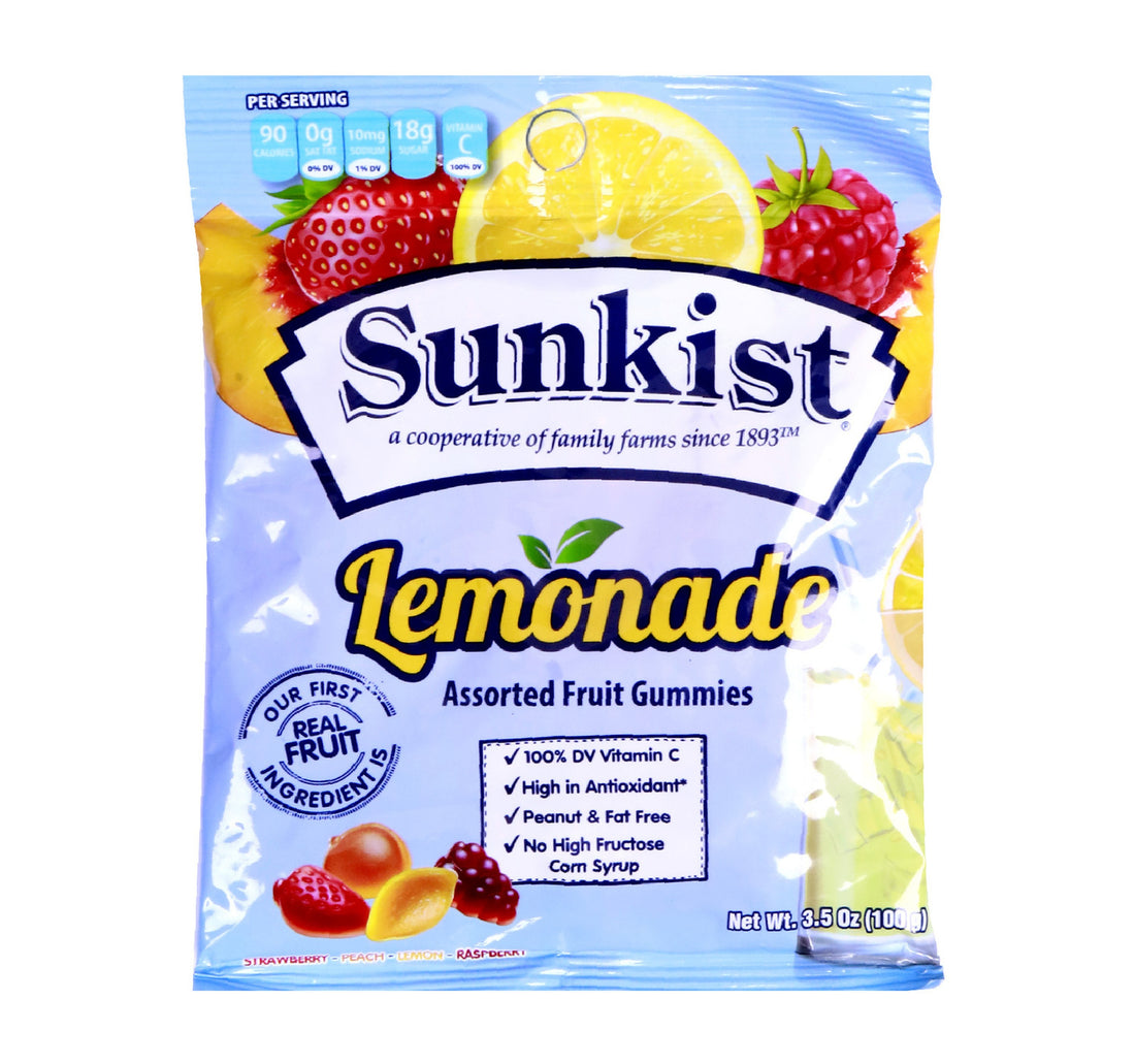 Sunkist Assorted Fruit Gummies Lemonade 100 g