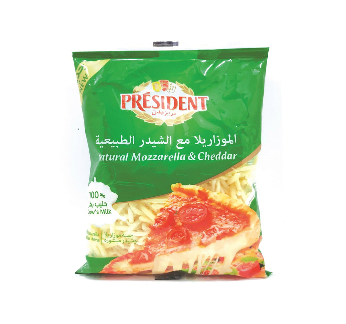 President Natural Mozzarella & Cheddar Cheese 200 g