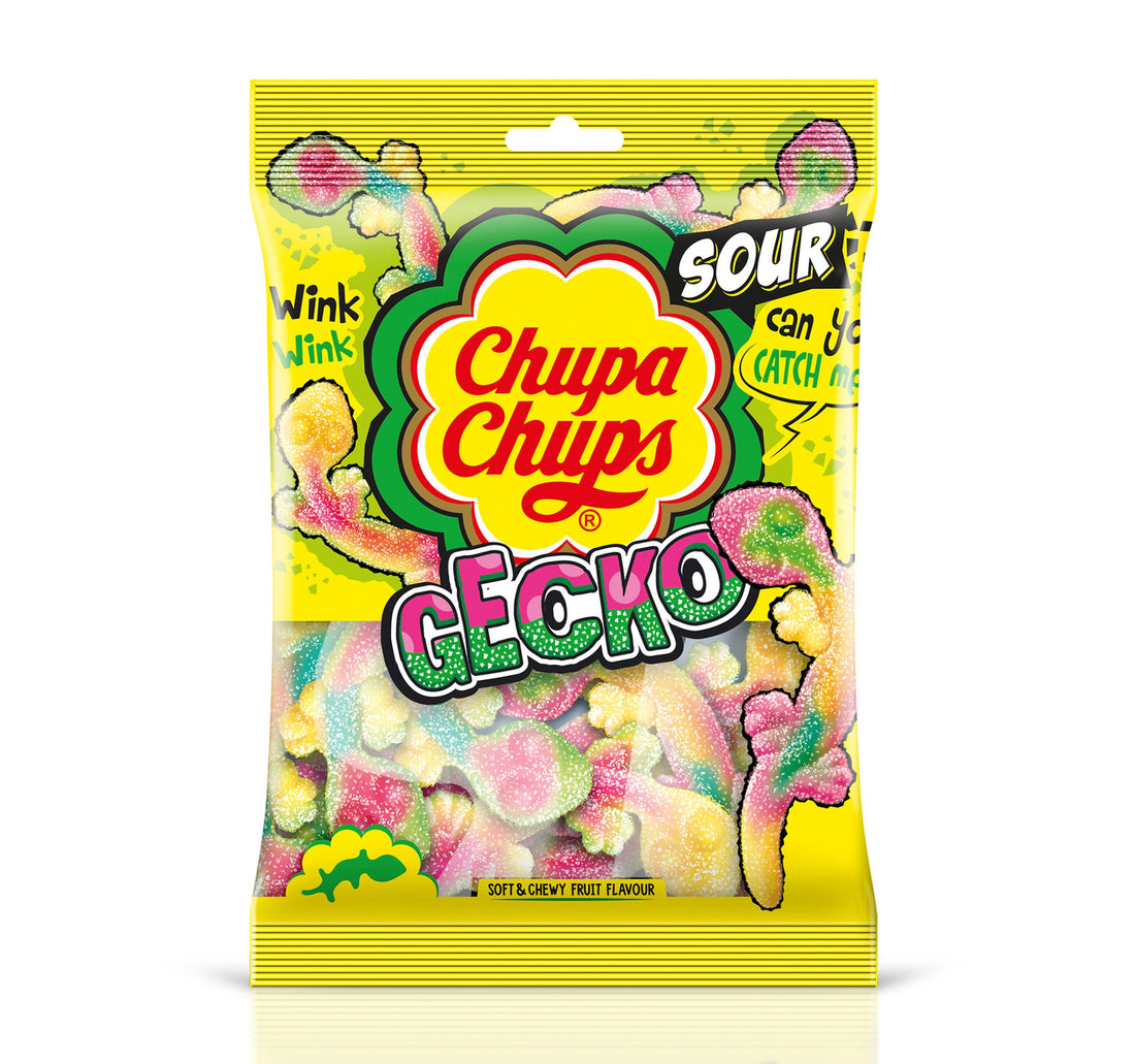 Chupa Chups Sour Gecko Fruit Jellies 90 g