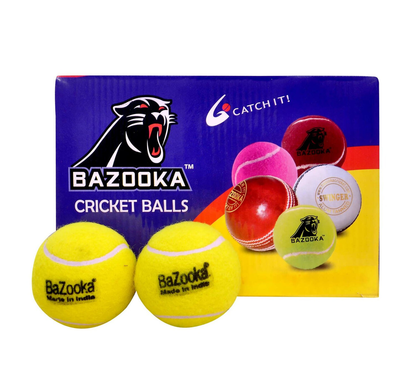 Bazooka Cricket Tennis Ball 1pc Assorted Color