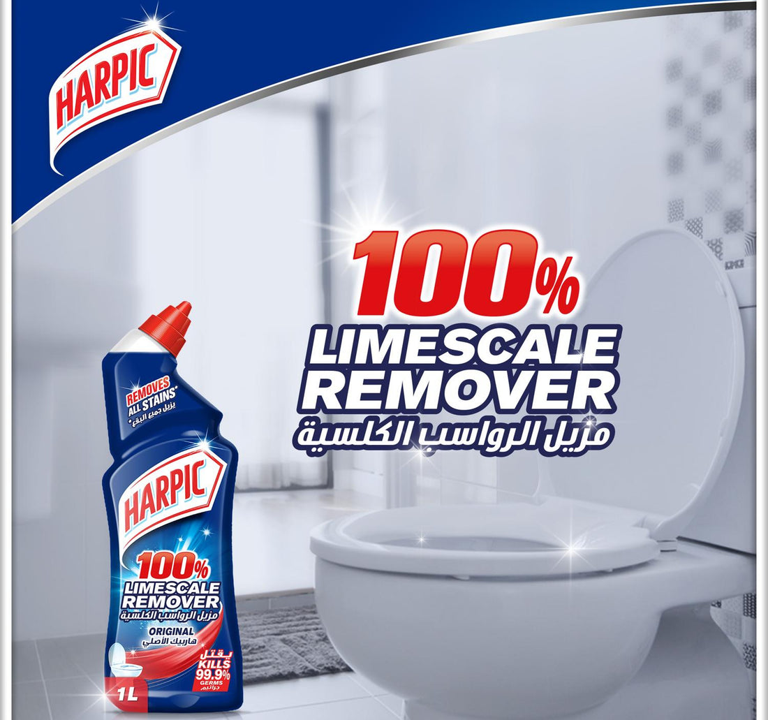 Harpic Bathroom Cleaner Original 100% Limescale Remover 1 Litre