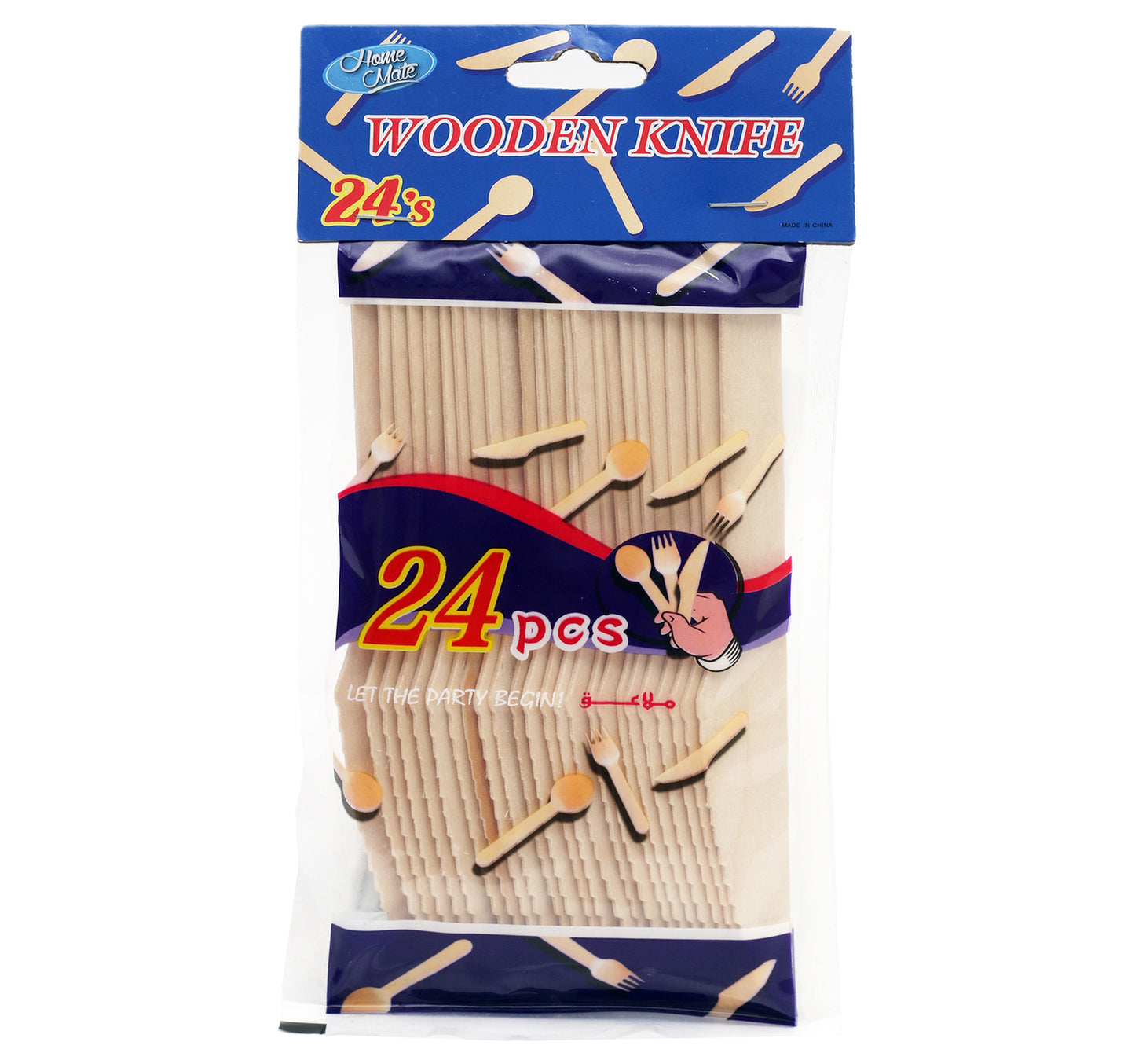 Home Mate Wooden Knife 24 pcs