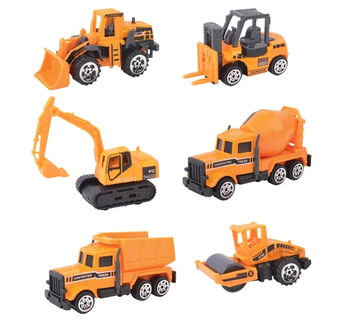 Power Joy Die Cast Construction Vehicle Set, 6 pcs, 86514-1