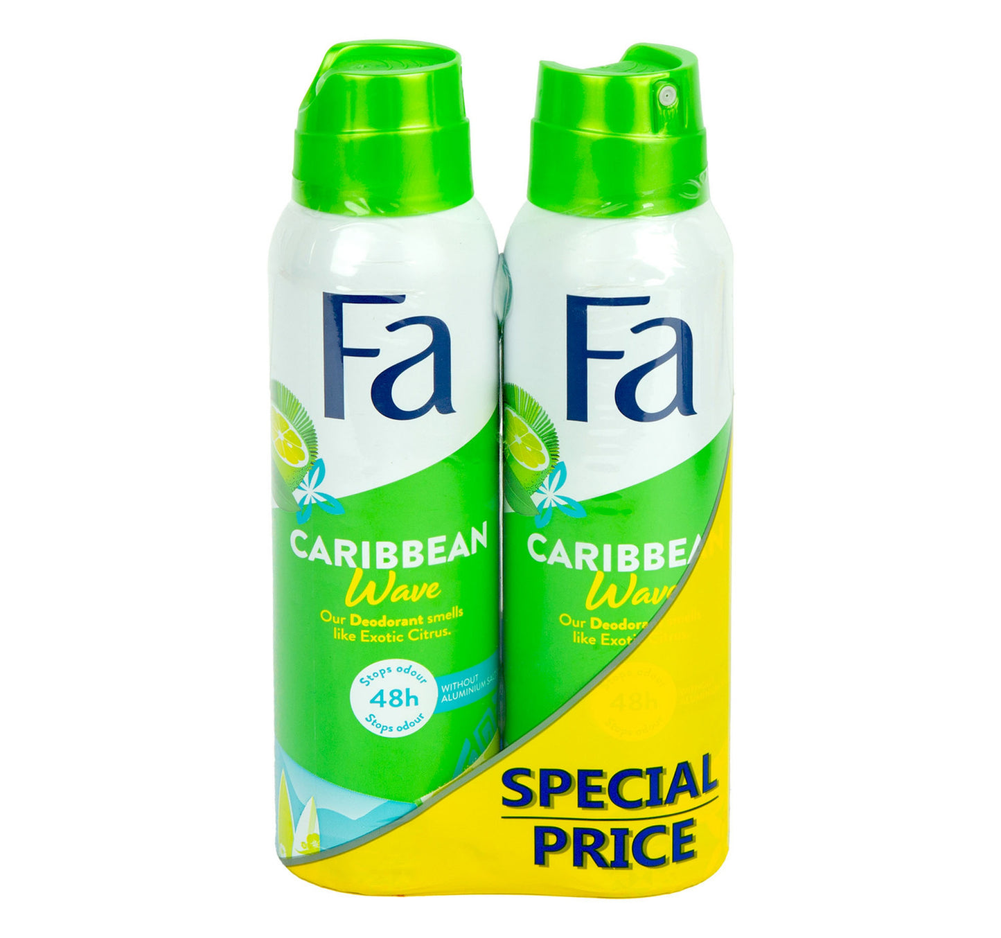Fa Caribbean Wave Deodorant Spray Value Pack 2 x 150 ml