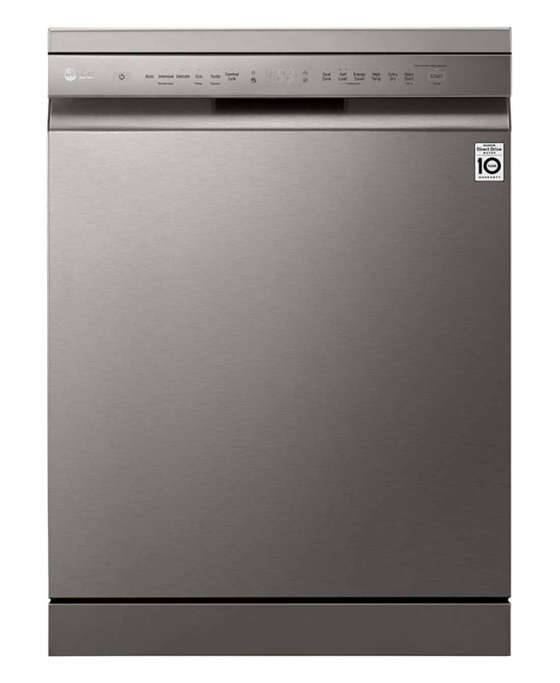 LG Free Standing Dishwasher, 8 Programs, 14 Place Settings, Platinum Silver, DFB512FP