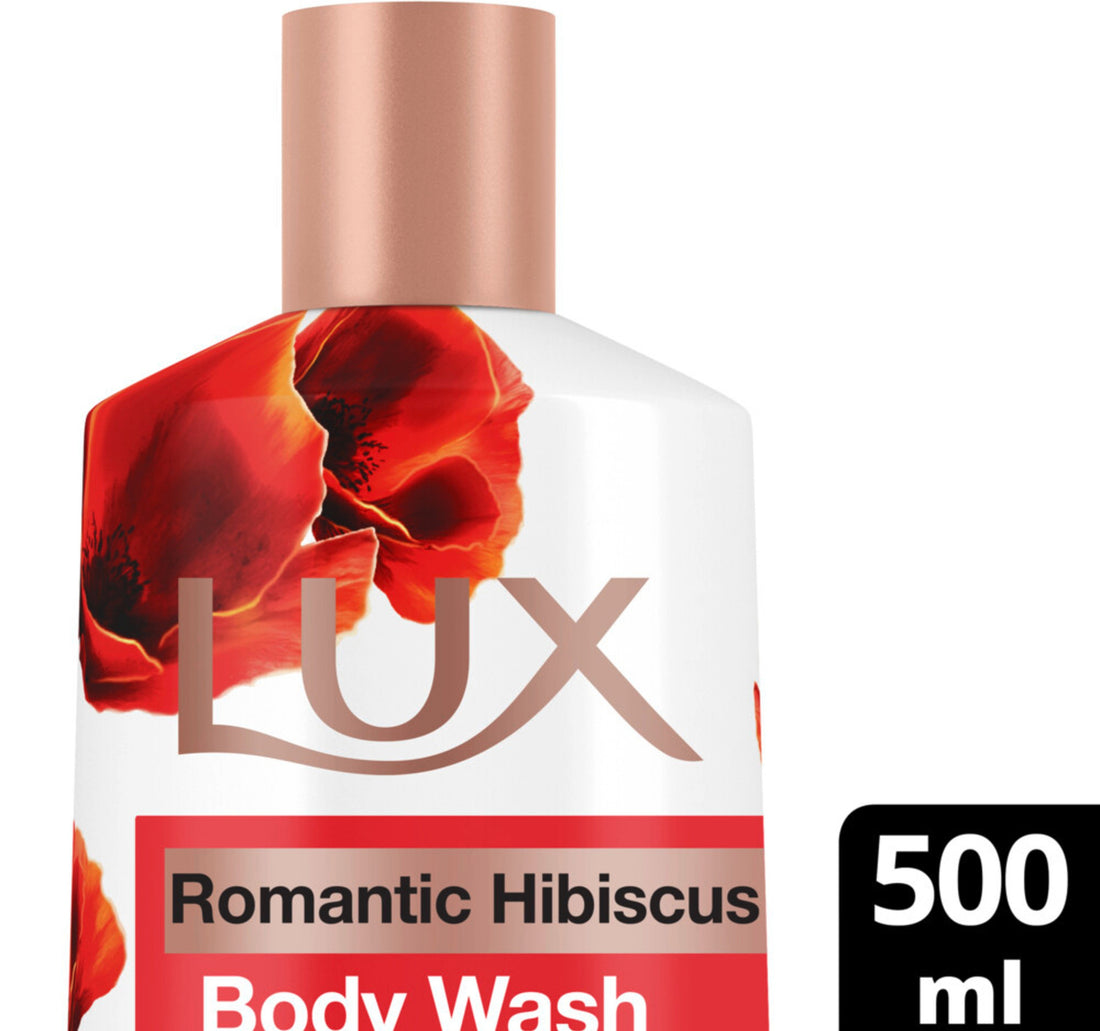 غسول الجسم الفاخر برائحة الكركديه الرومانسية من لوكس، 500 مل