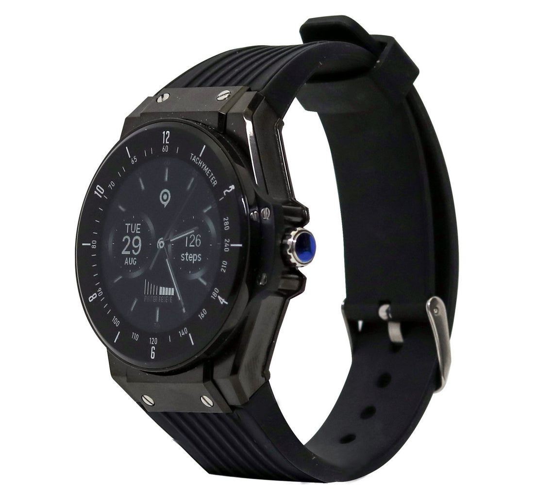 Ikon Men Smartwatch, 1.09 inch Display Black, IK-WM-08