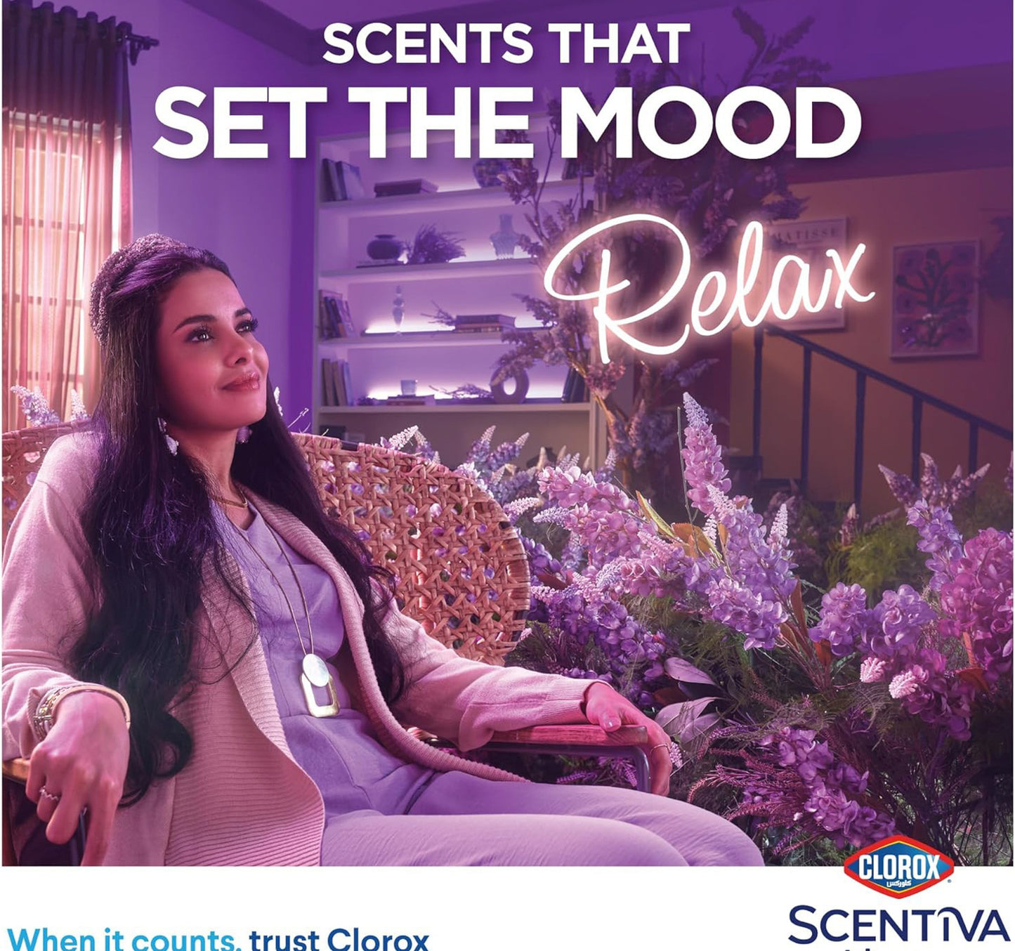 Clorox Scentiva Disinfectant Cleaner Tuscan Lavender Bleach Free 3 Litres
