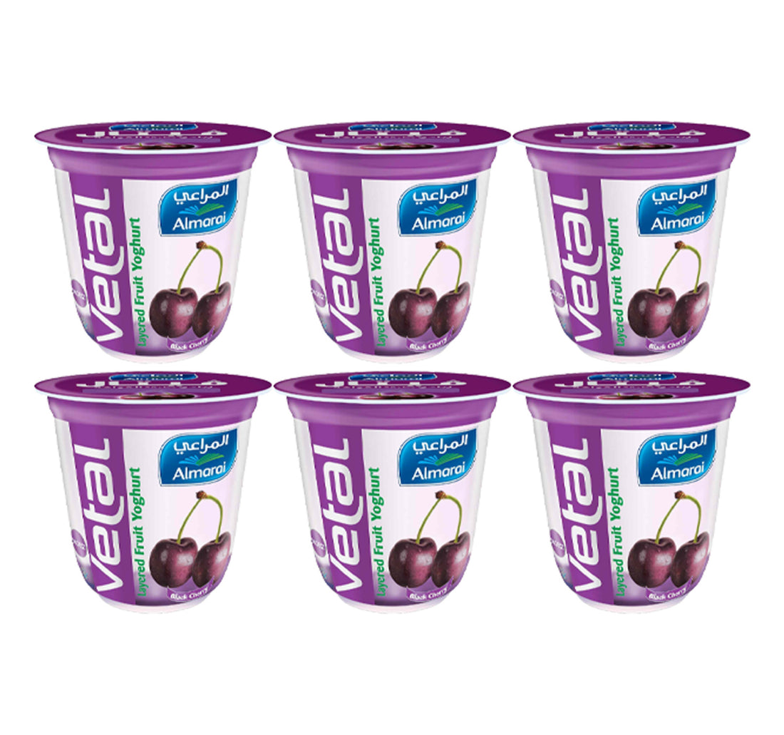 Almarai Black Cherry Fruit Yogurt 140 g 5+1