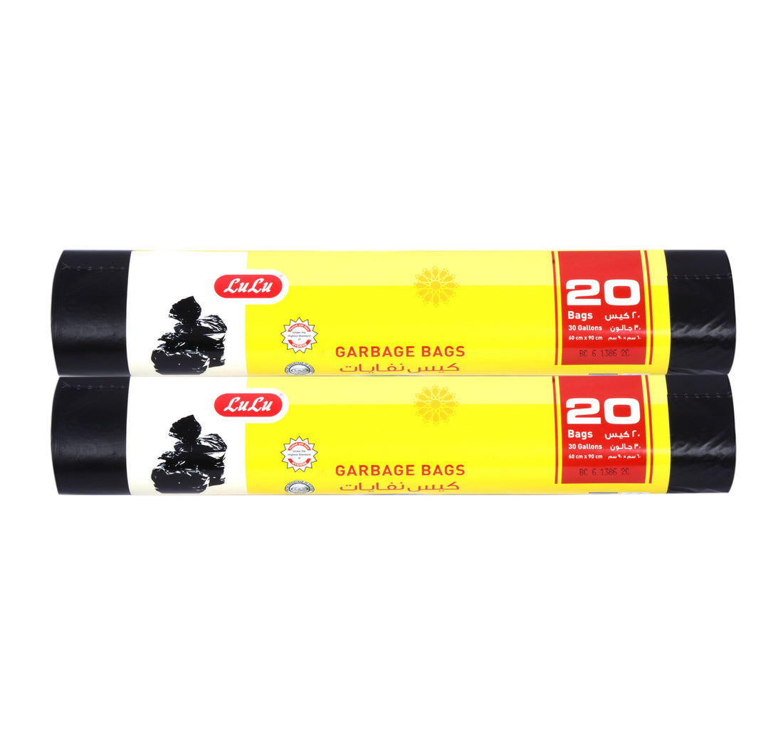 LuLu Garbage Bags 30 gallon Size 60x90cm 2 x 20pcs