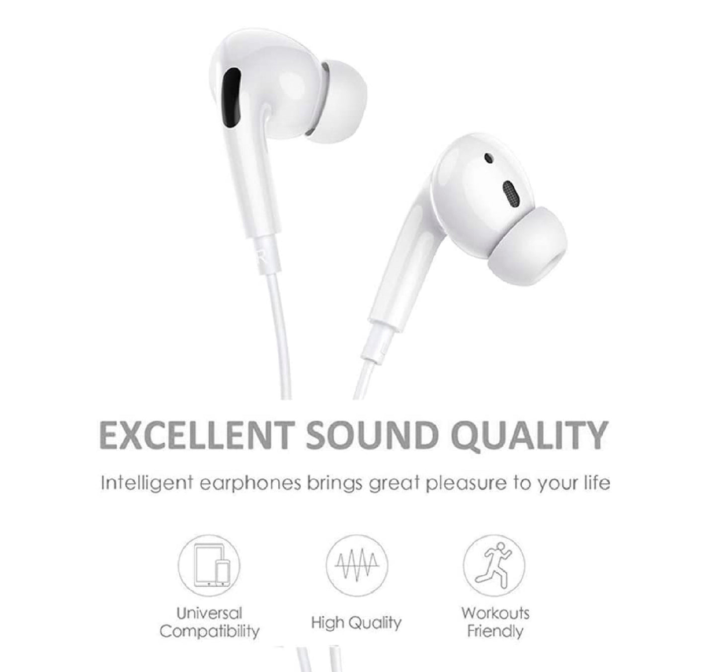 Iends Stereo Wired Earphones with Lightning Connector IE-HS352, White
