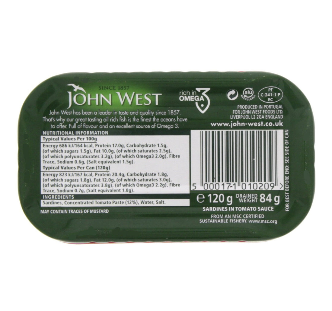 John West Sardines In Tomato Sauce 120 g