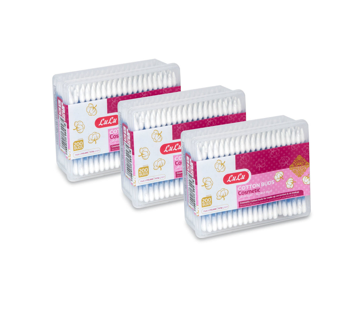 LuLu Cosmetic Cotton Buds 3 x 200pcs