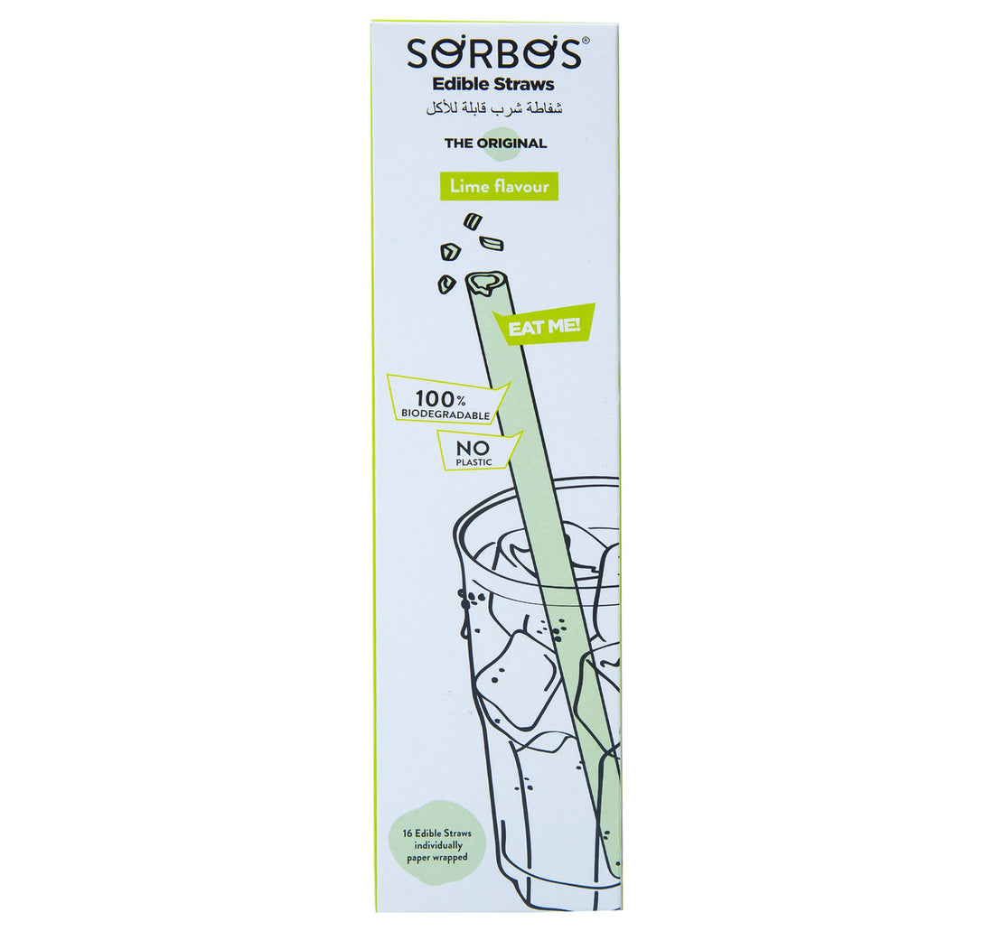 Sorbos Edible Straws Lime 128 g