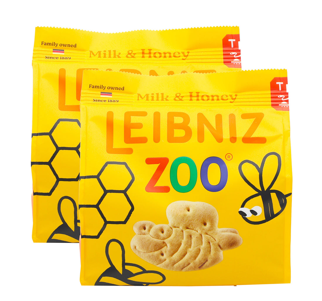 Bahlsen Leibniz Zoo Milk & Honey Biscuits Value Pack 2 x 100 g