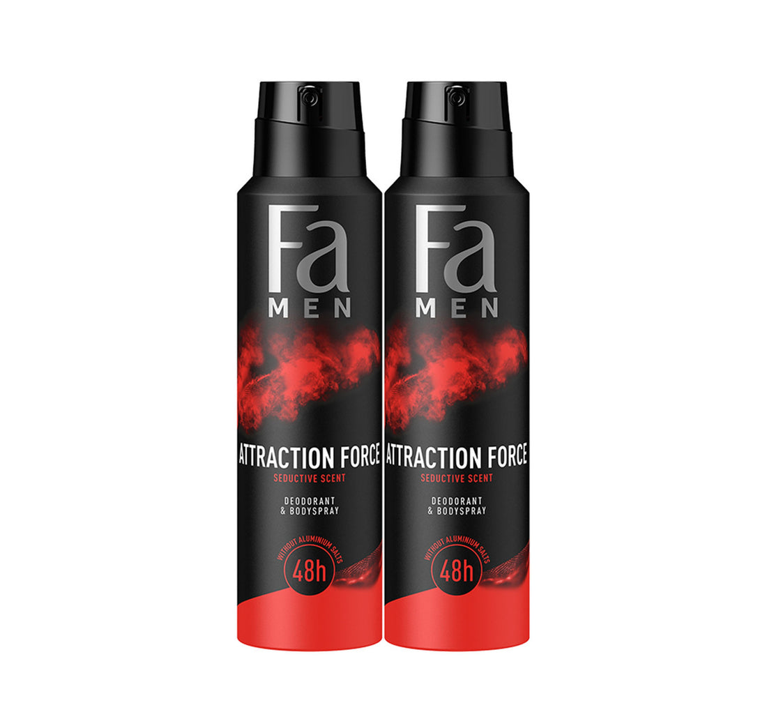 Fa Attraction Force Deodorant Spray For Men Value Pack 2 x 150 ml