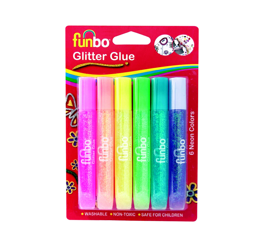 Funbo Glitter Glue Neon 6 x 12.5 g