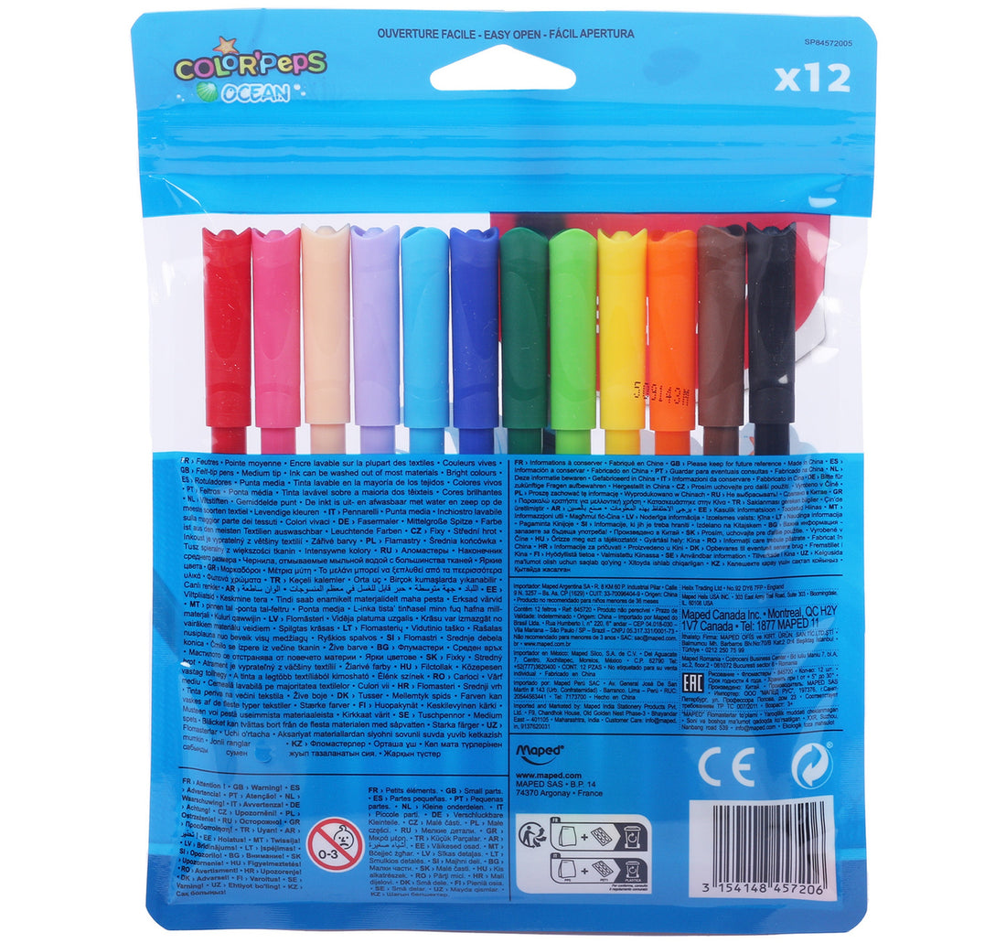 Maped Felt Pen 12 Colors MD-845720