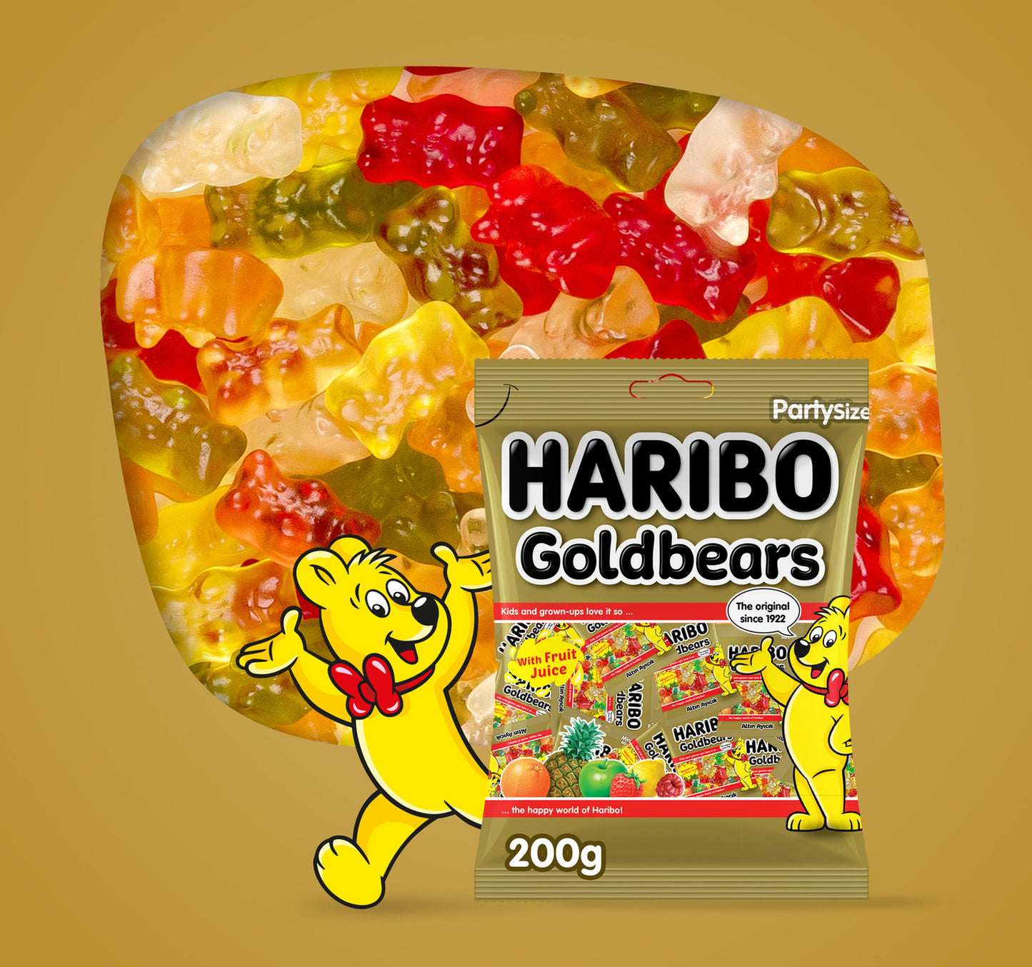 Haribo Goldbears Fruit Flavour Jelly Candy 200 g