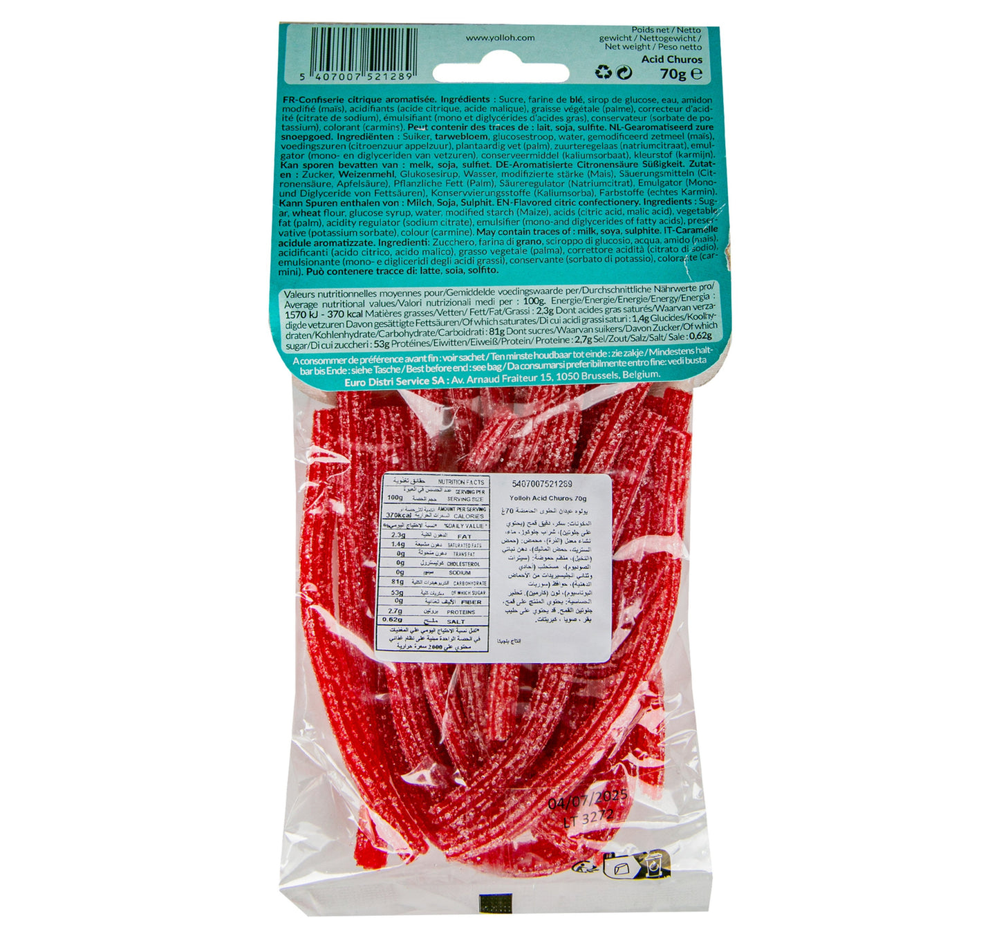 Yolloh Acid Churos 70 g