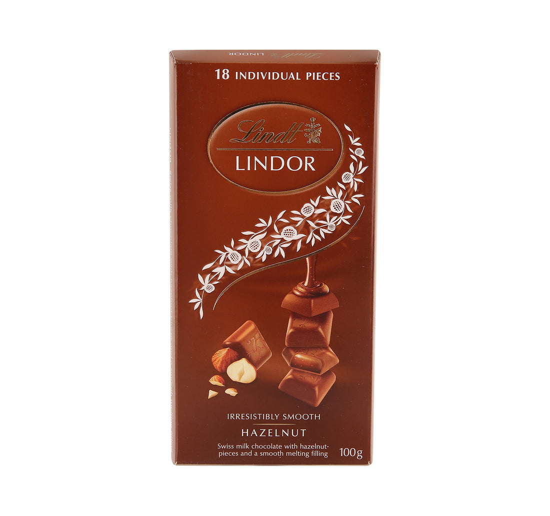 Lindt Lindor Milk Chocolate With Hazelnut 100 g