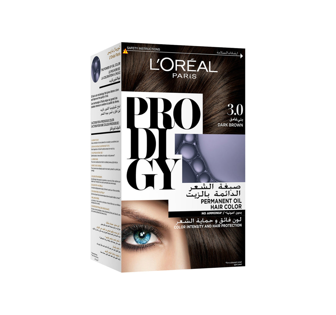 L'Oreal Paris Prodigy Hair Color 3.0 Dark Brown 1 pkt