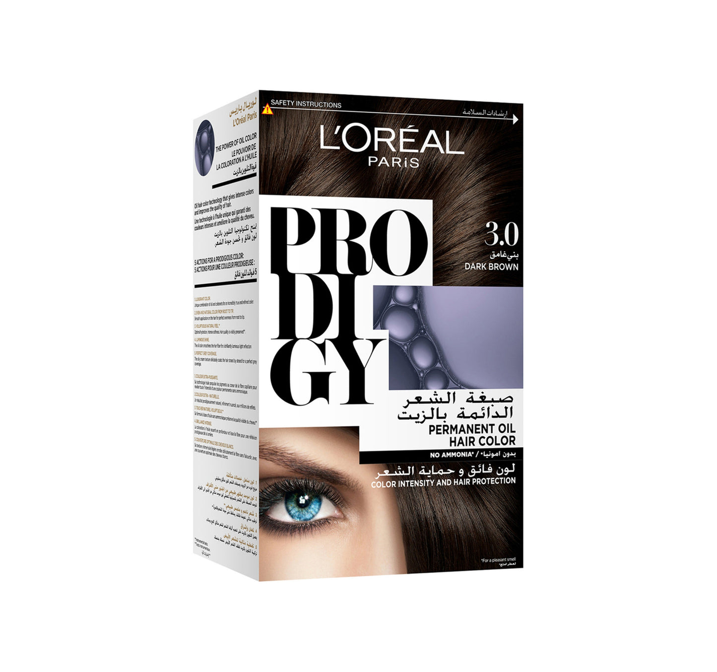 L'Oreal Paris Prodigy Hair Color 3.0 Dark Brown 1 pkt