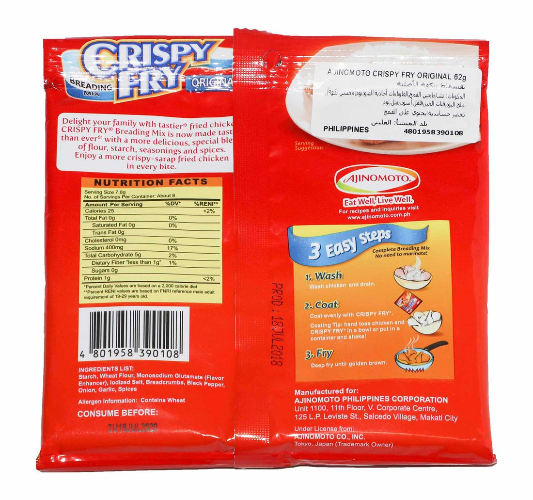 Ajinomoto Crispy Fry Original Breading Mix 62 g