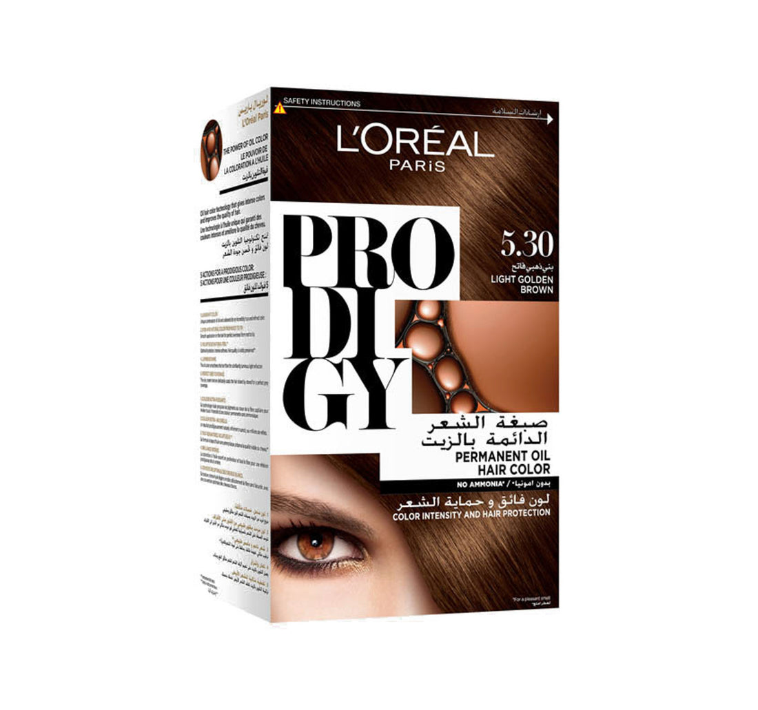 L'Oreal Paris Prodigy Hair Color 5.30 Light Golden Brown 1 pkt