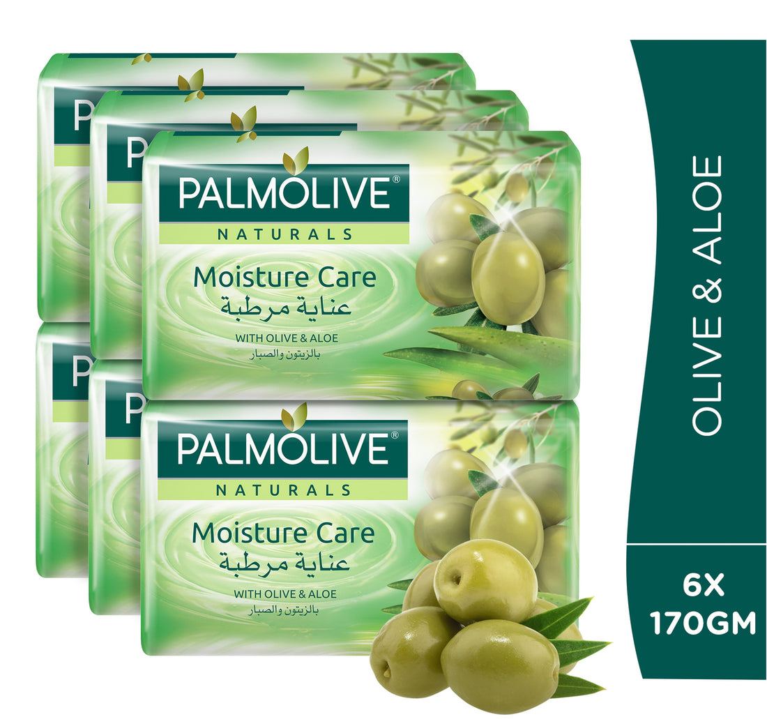 Palmolive Naturals Bar Soap Aloe Extract & Olive Oil Value Pack 6 x 170 g