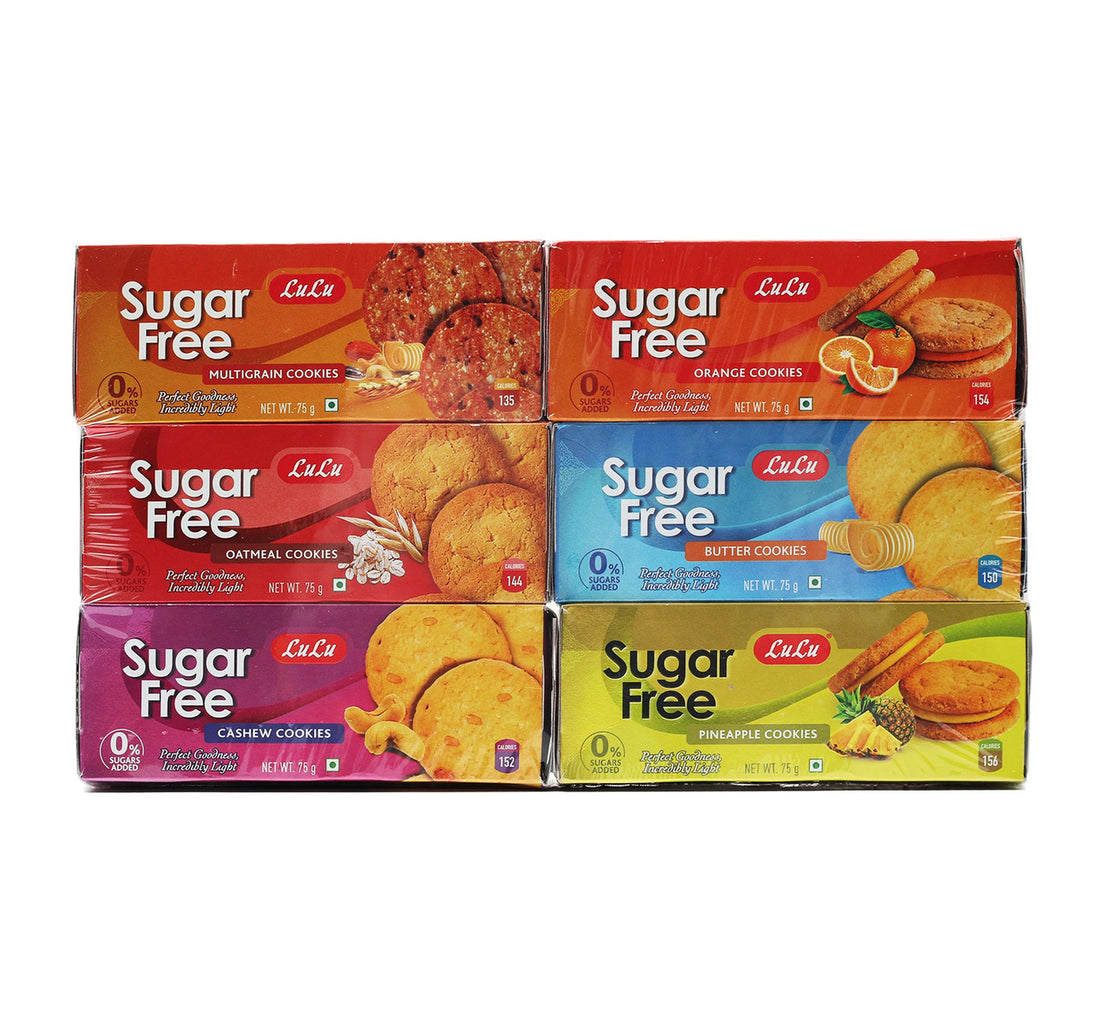 Lulu Sugar Free Cookies Assorted 6 x 75 g