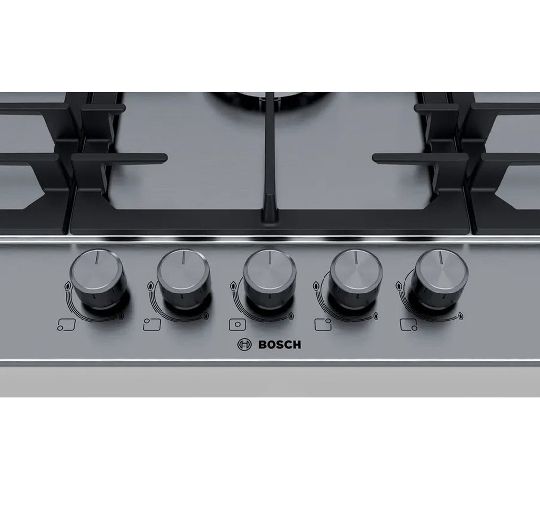Bosch Series 6 Gas Hob 90 cm, Stainless Steel, PCQ9B5O90M