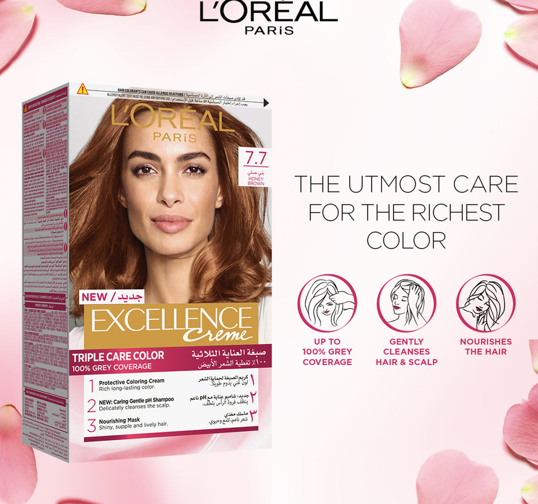 L'Oreal Paris Excellence Creme Color 7.7 Honey Brown 1 pkt